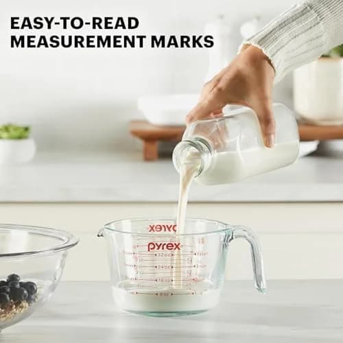 Glass Measuring Cups Set (2-Pack) - 1 & 2 Cup for Baking, Cooking, Microwave & Dishwasher Safe