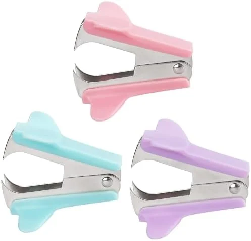 3-Pack Staple Removers - Blue, Green, Dark Grey for Office, School, Home