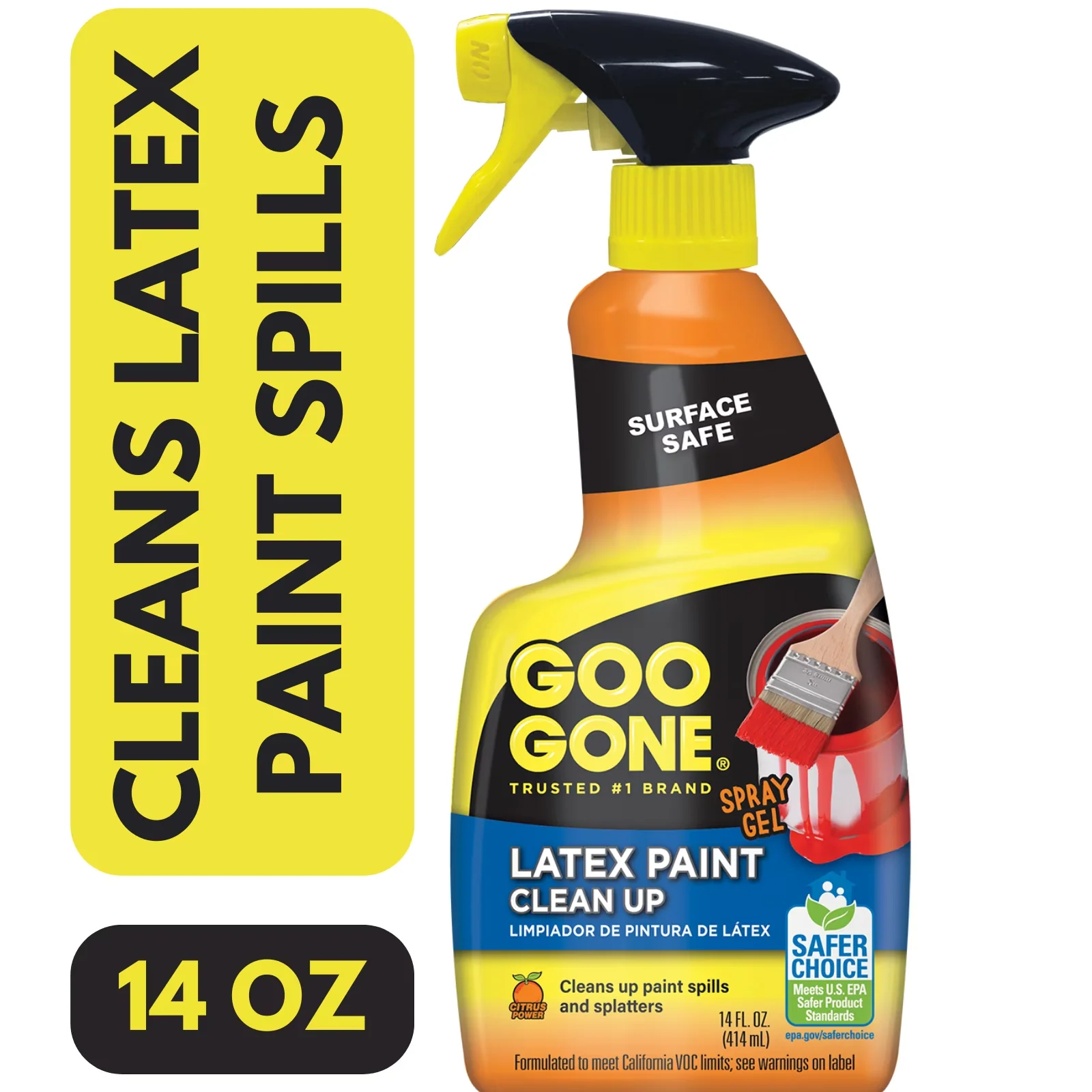 Paint Tools Supplies - Paint Brushes Rollers Tray Premium with Easy Clean, Latex Remover Spray Gel - Latex Model F4BE38
