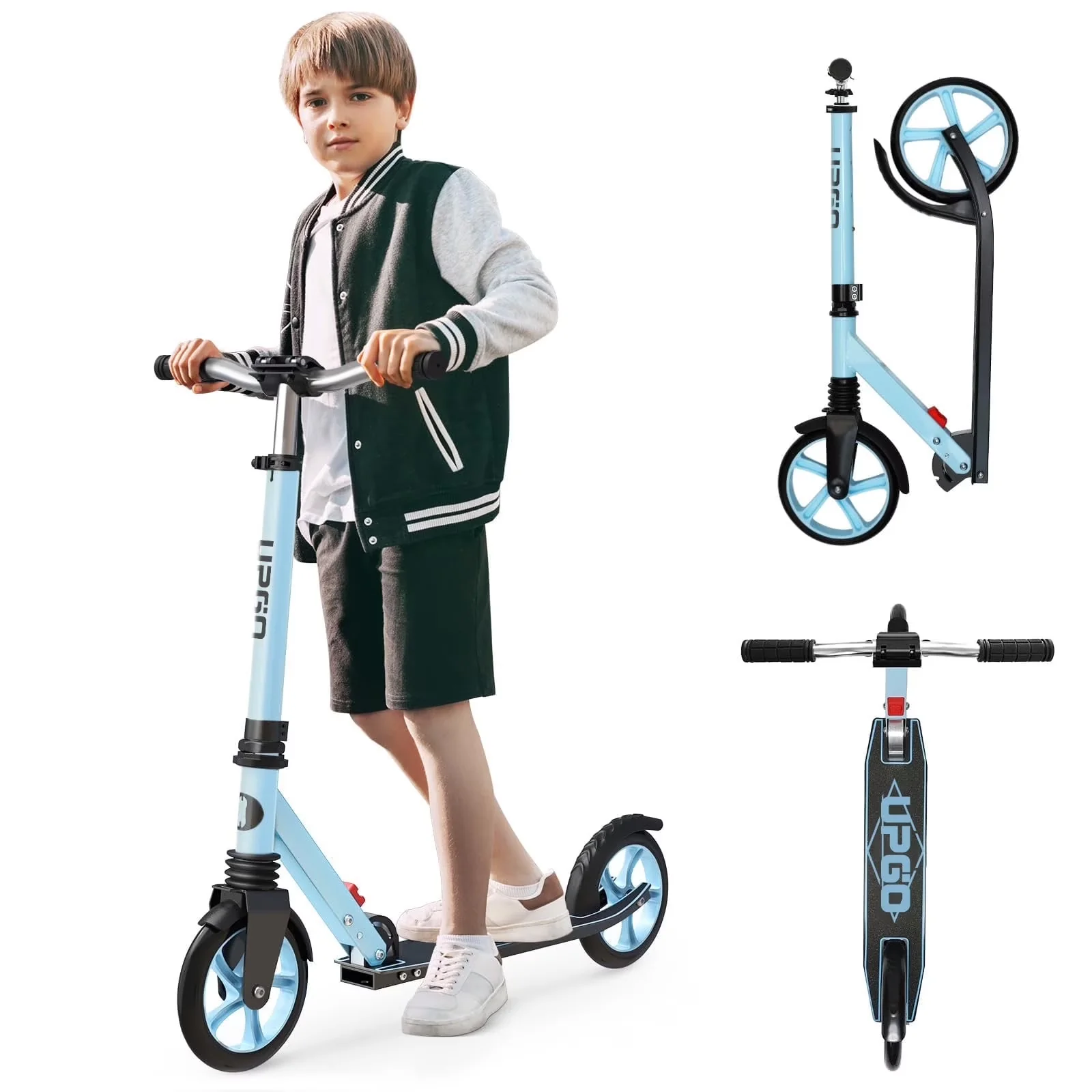 Durable Scooter with Compact, Kick - Alloy Steel;Polyurethane Blue - Universal Fit Model 3998D0