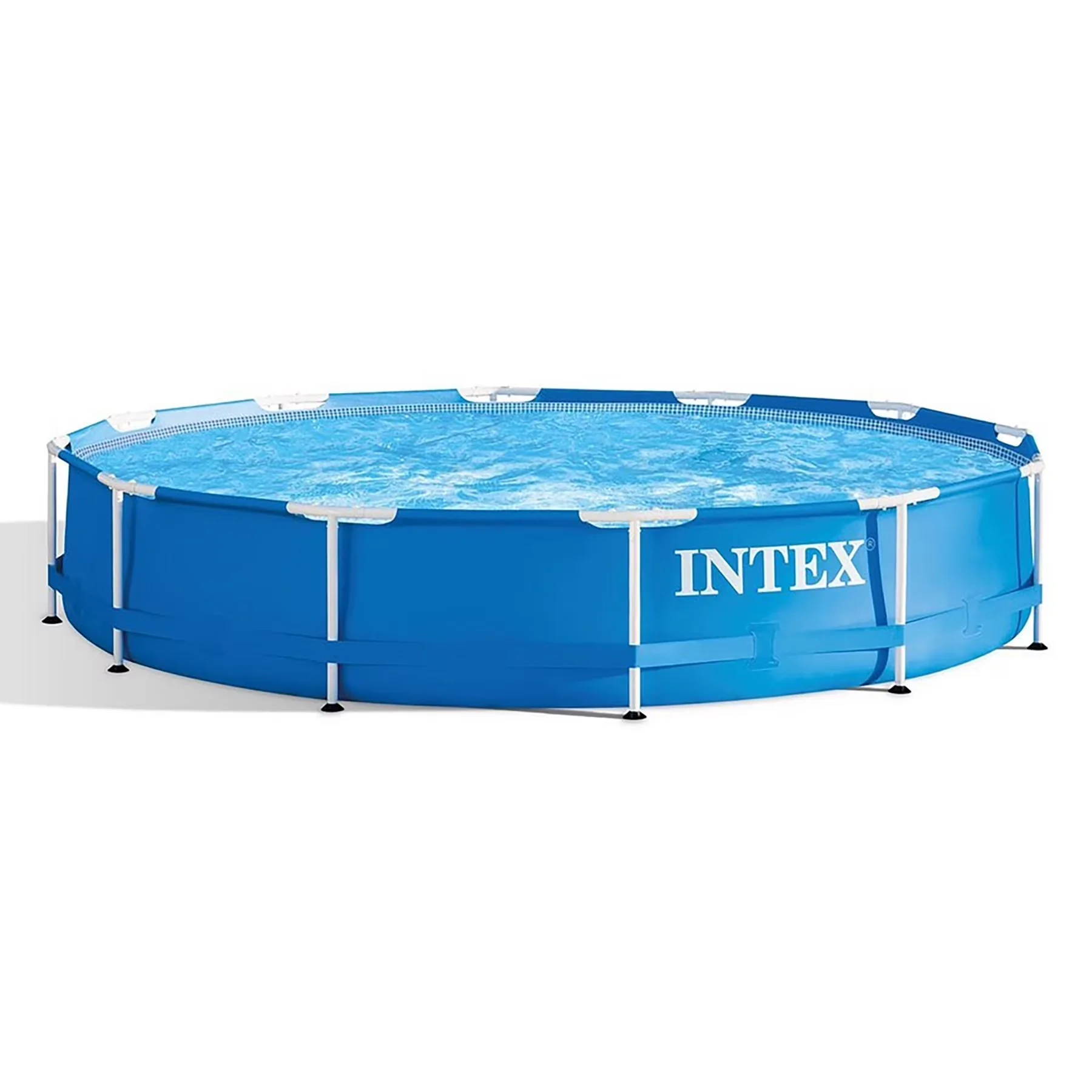 Essential Above Ground Pool with Puncture Resistant - Gray 12ft - Ergonomic Design Model 7FAE72