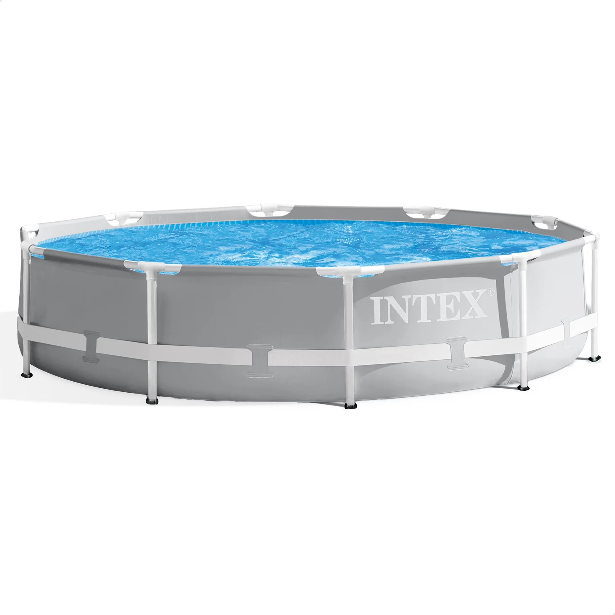 Above Ground Pool Classic with Puncture Resistant, Gray, Repair patch is included for easy fixes - Gray Model B6D673