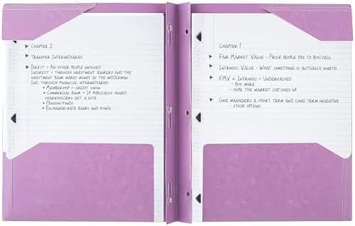 Durable Plastic 2-Pocket Folder with Prong Fasteners, Letter Size, Amethyst Purple